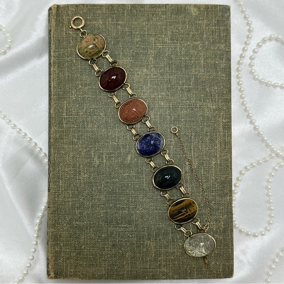 Chunky Vintage Gold Filled Scarab Bracelet - Picture 3 of 5